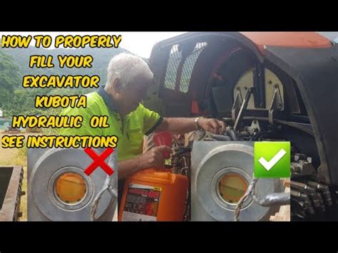 how to change hydraulic oil in mini digger|kubota mini excavator hydraulic fluid.